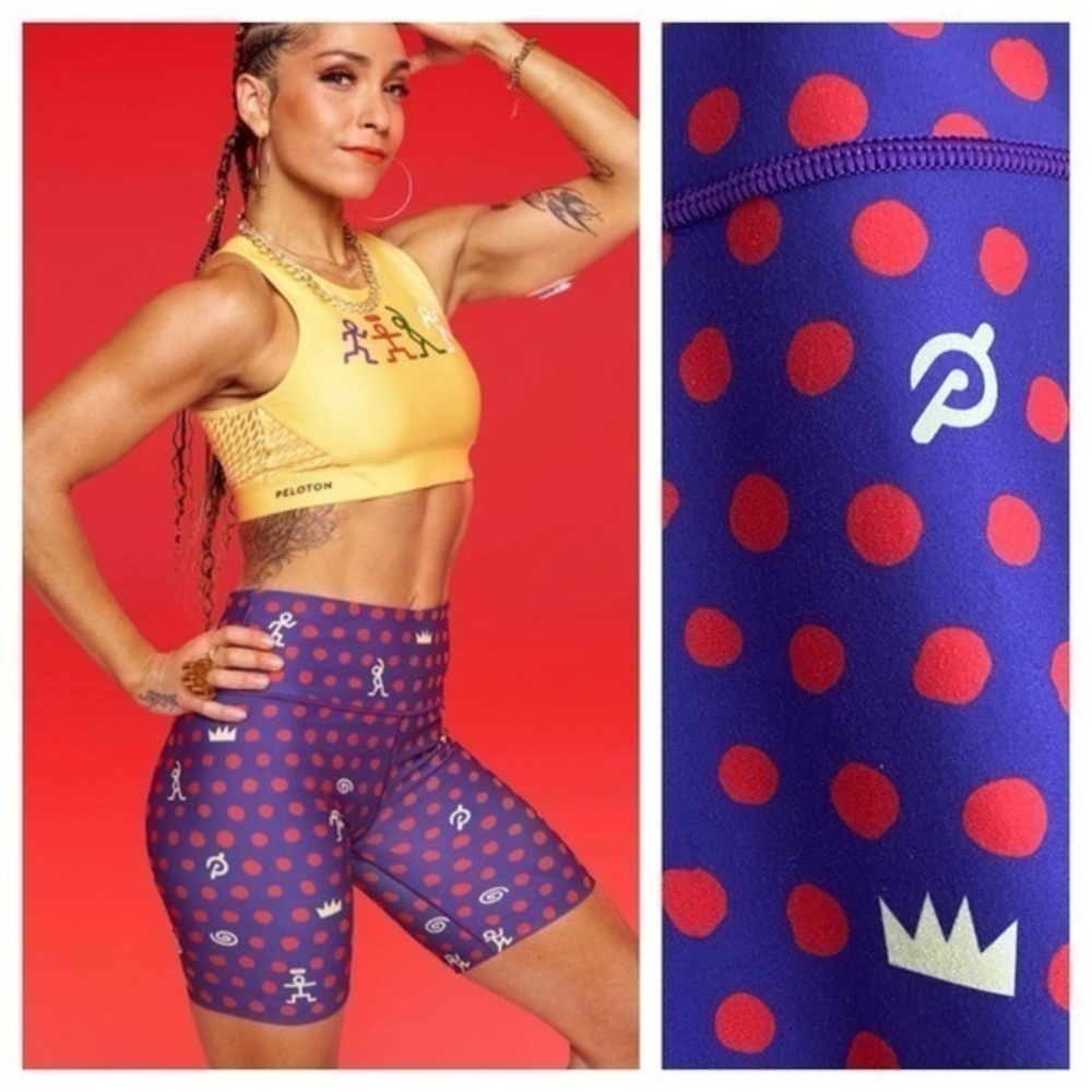 Peloton X A Tribe Called Quest Purple Biker Shorts Plus Size 3X